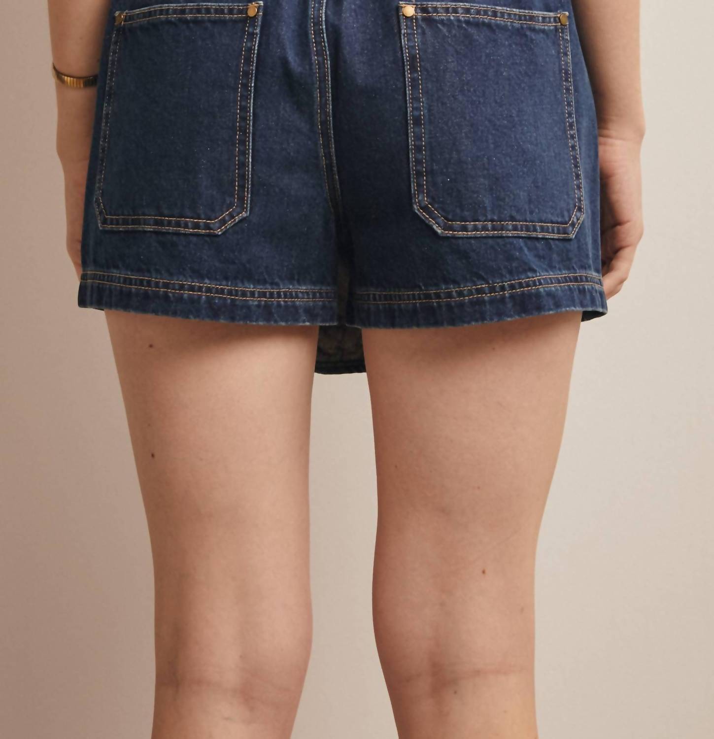 Forte Braided Trim Denim Wrap Skort in dusk haze - women's shorts - alternate view