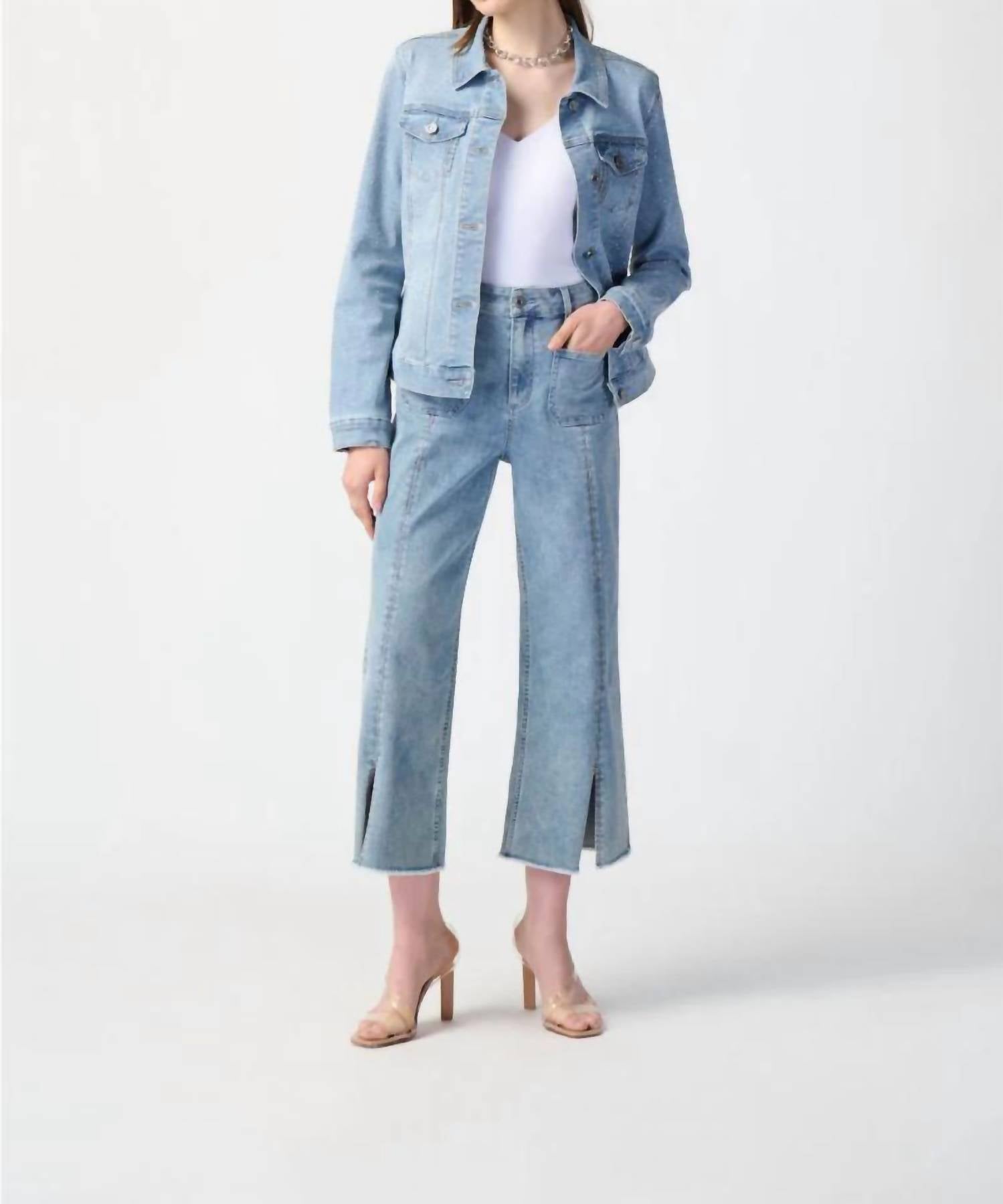 Joseph Ribkoff - Embellished Culotte Jean Pants