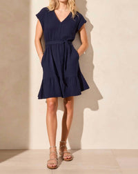 Tribal - Cap Sleeve Dress With Pockets