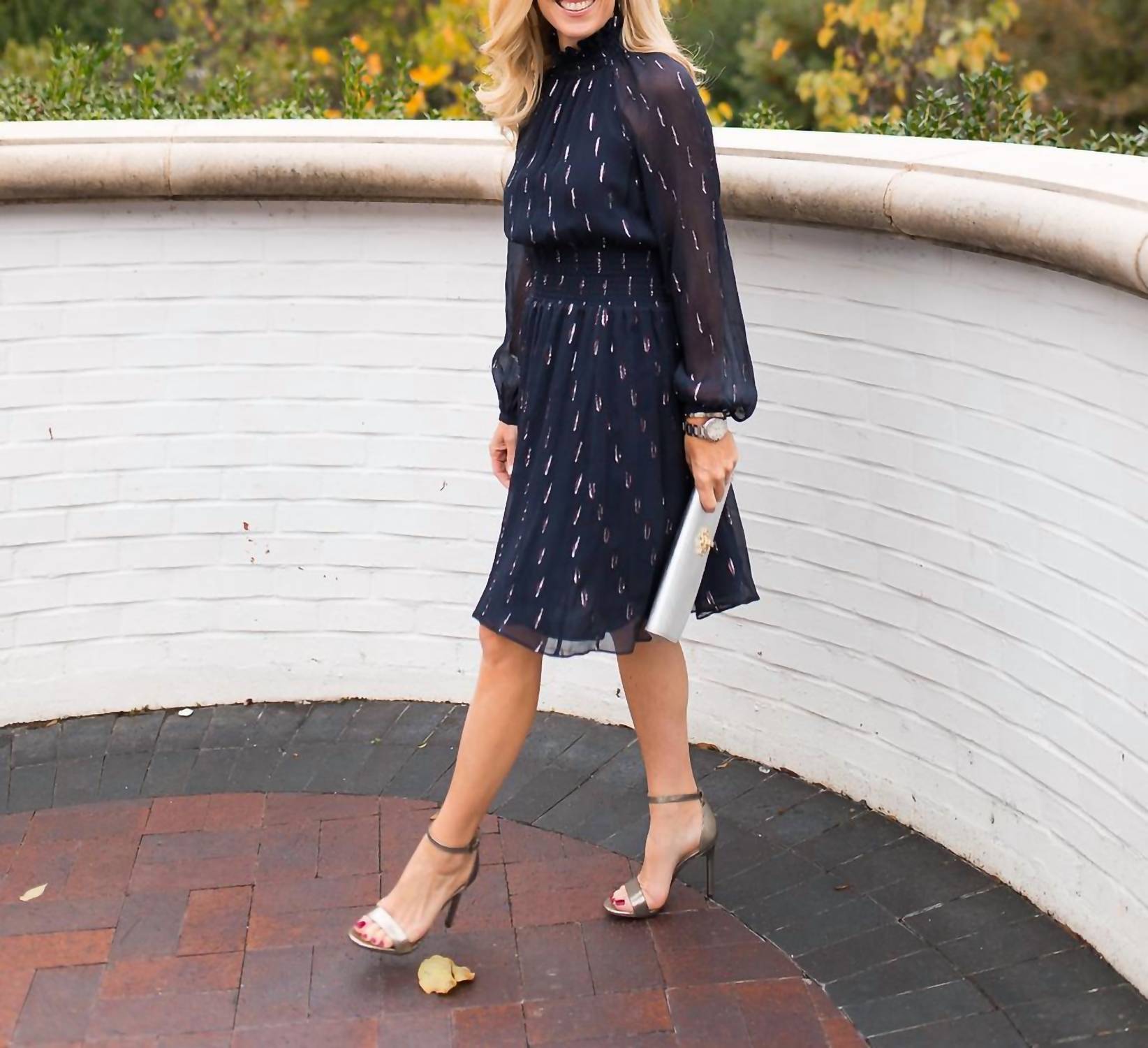Rebecca Taylor - Long Sleeve Mockneck Dress
