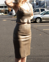 Dress Forum - Sweetheart Faux Leather Cami