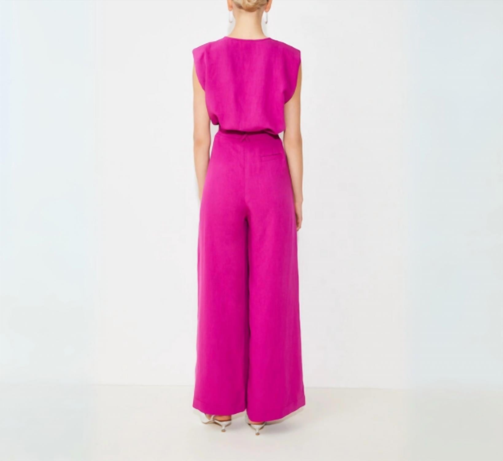 Suncoo - Julio High Waisted Wide Leg Pant