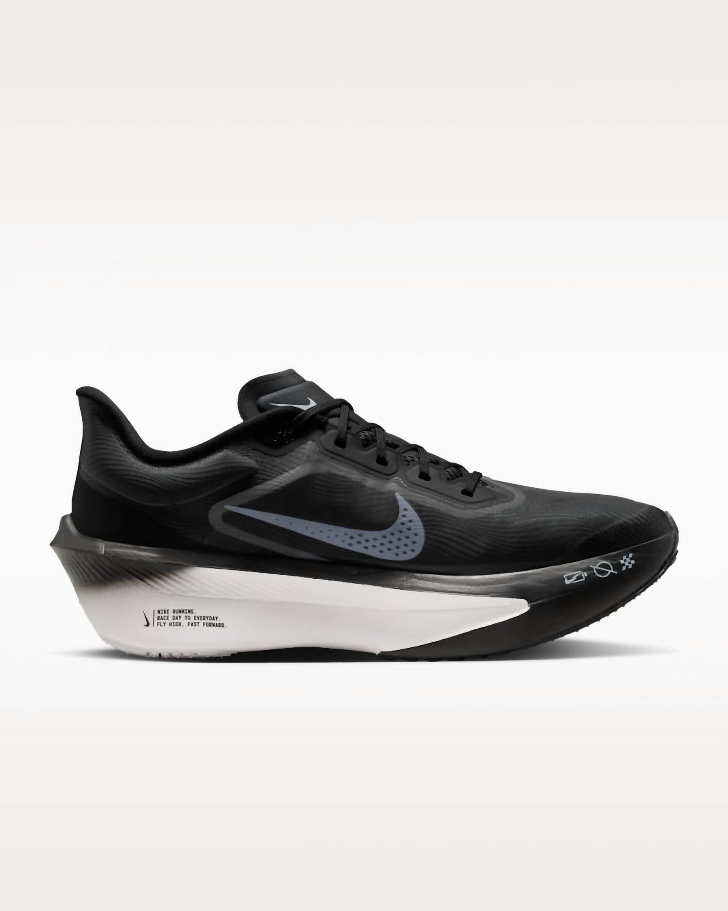 NIKE Men's Zoom Fly 6 Road Racing Shoes in black light smoke - men's shoe