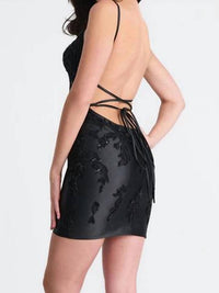Faviana - mini satin dress