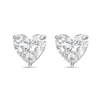 Diana M Jewels - Women's Heart Lab-grown Diamond Stud Earrings (3.00 Tcw) - Signature