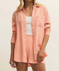 Z Supply - Gingham Long Sleeve Button Down Shirt