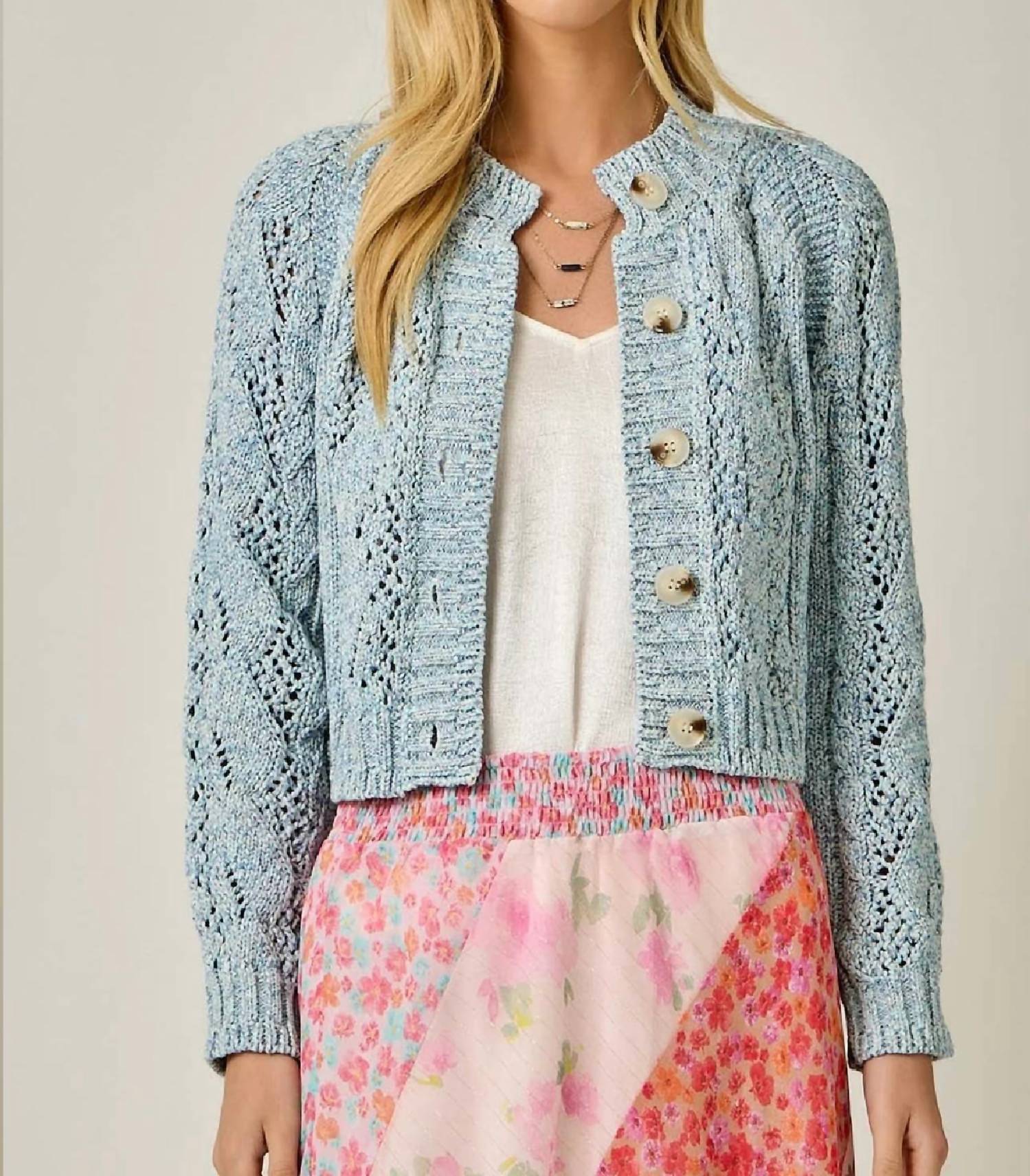 Mystree - Brooklyn Cable Knit Cardigan