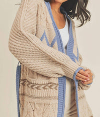 &Merci - Balloon Sleeved Tied Cardigan
