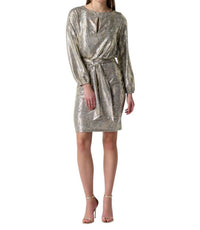 Joseph Ribkoff - Metallic Belted Wrap Dress