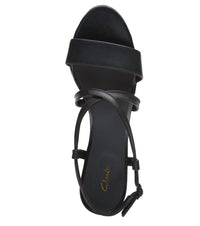 Clarks Women's Amali Buckle Heeled Sandal in black leather - women's sandal - view 6