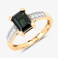 Diana M Jewels Women's Octagon Natural Tourmaline Fashion Ring (1.91 Ct) - Classic in 14k yellow gold - women's jewelry