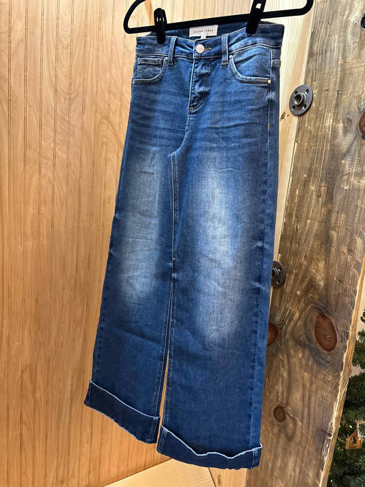 Risen - Women's High Rise Wide Cuff Jeans