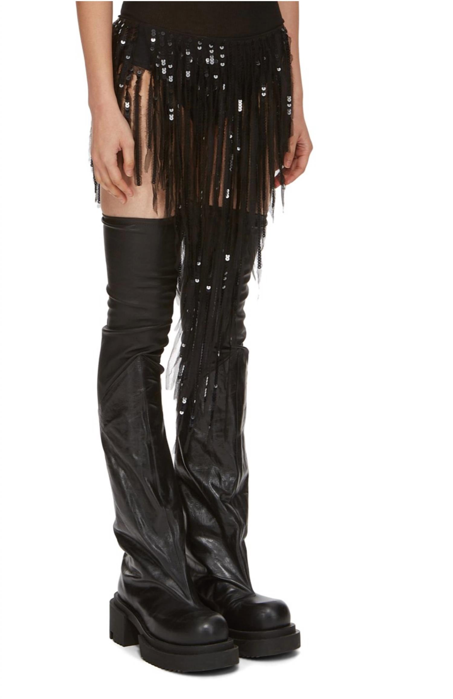 Rick Owens - LUXOR FRINGED PANTY SKIRT