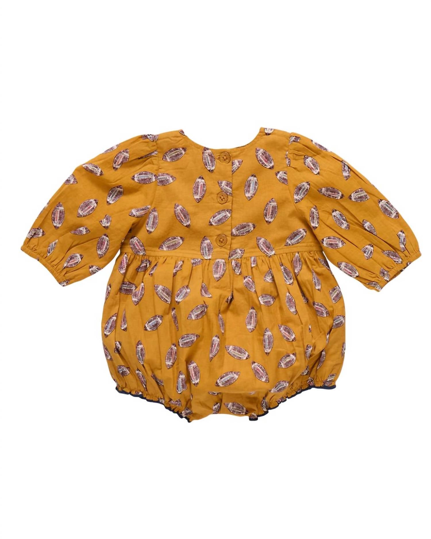 PINK CHICKEN Kid's Brooke Bubble Romper in flying footballs - kids' item - detail view