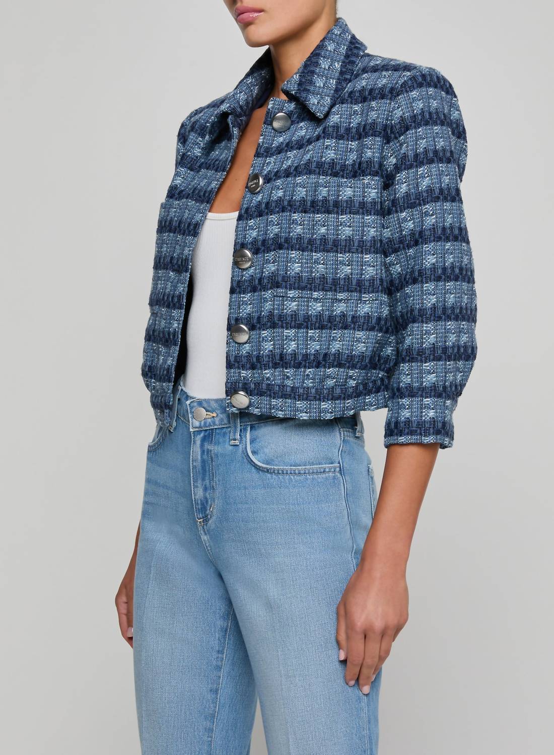 L'Agence - Jia Crop 3/4 Sleeve Jacket