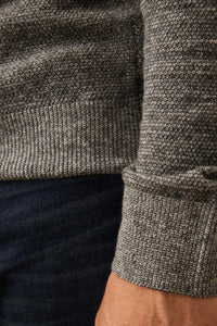 Faherty Jackson Crew Sweater in dark ash feeder 1 - men's long sleeve top - view 6