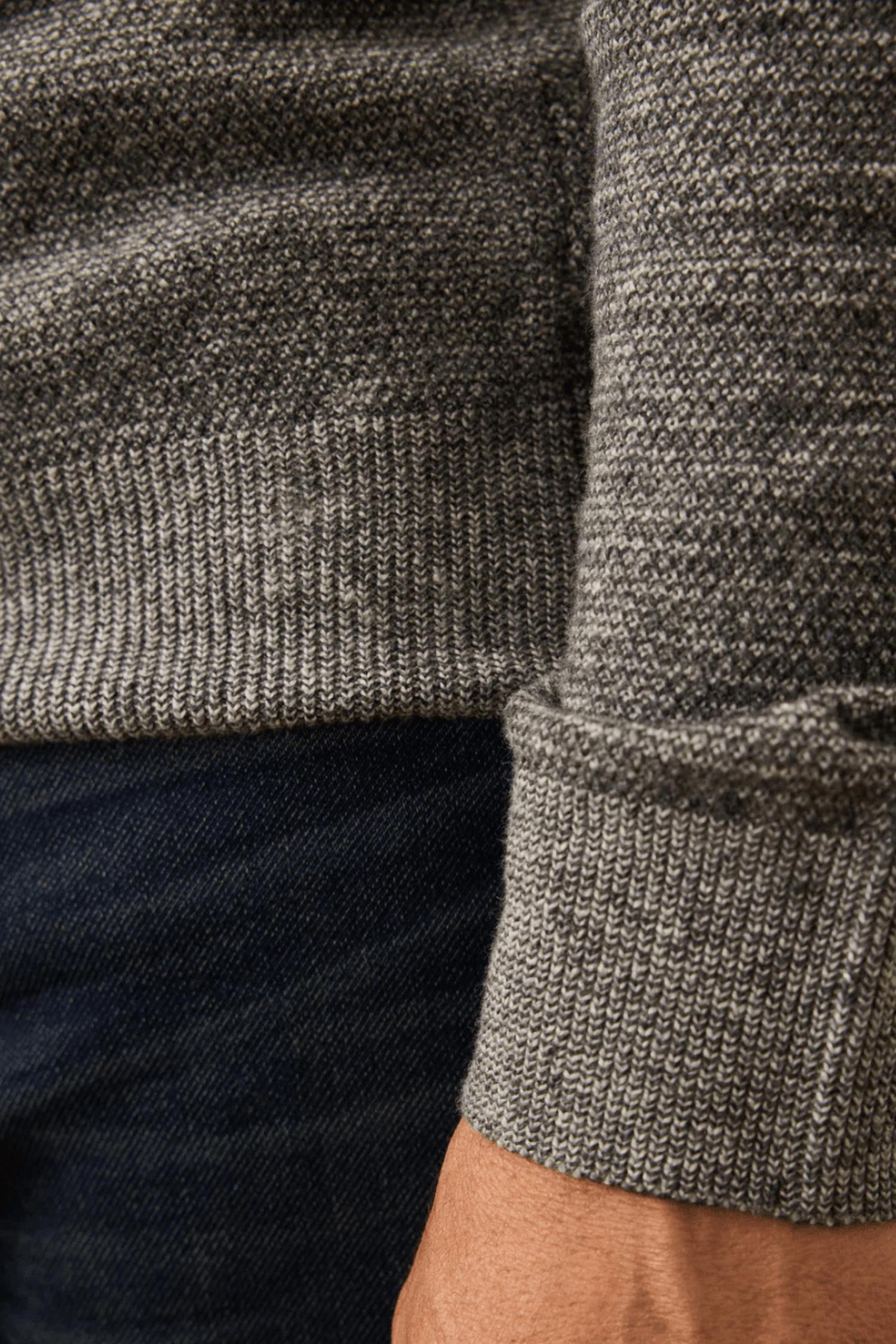 Faherty Jackson Crew Sweater in dark ash feeder 1 - men's long sleeve top - view 6