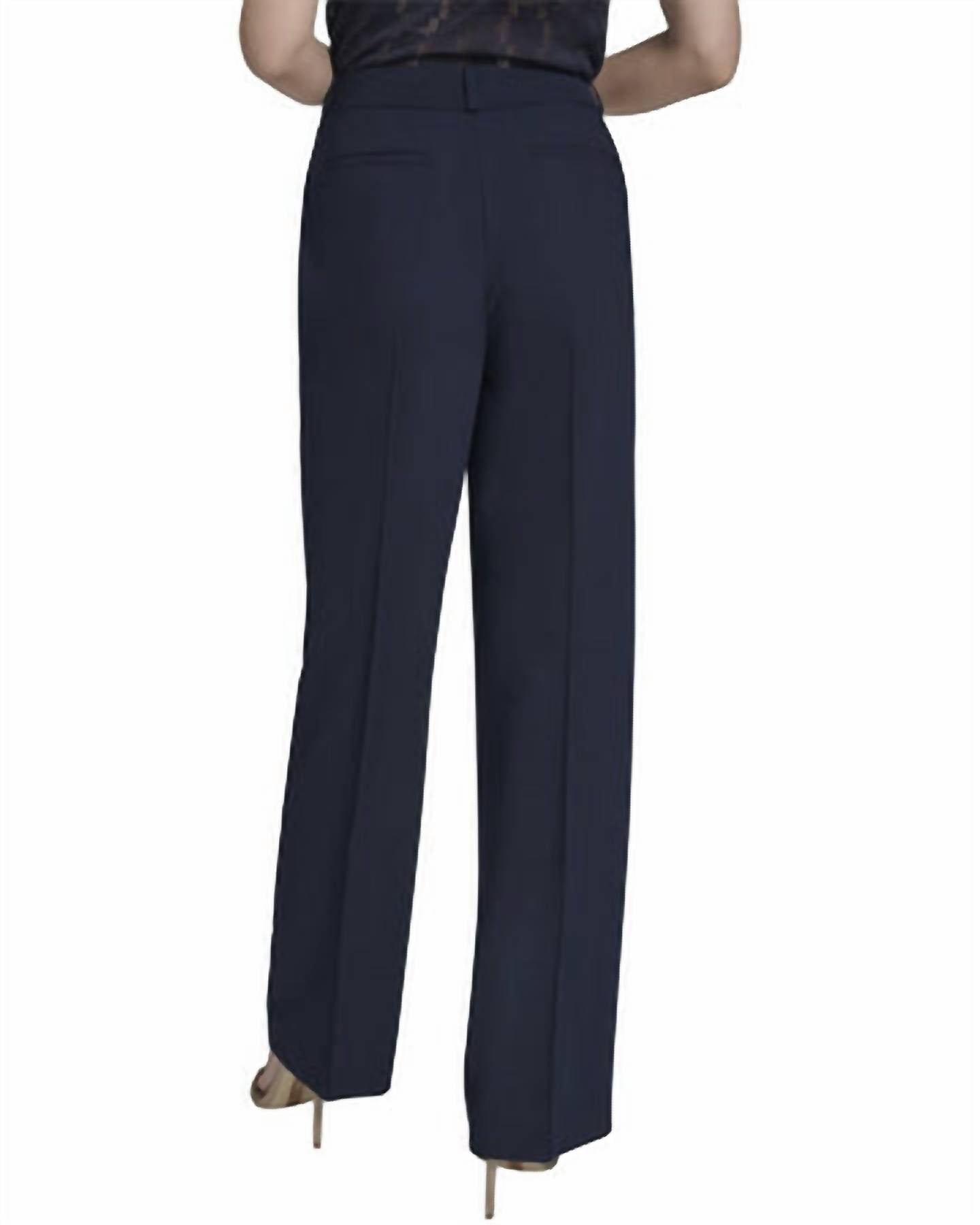 Halston - Straight Leg High Rise Pant