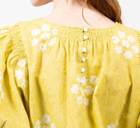Ivy Jane - Over Embroidered Printed Top