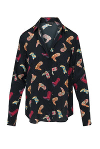Catherine Gee - Daria French Cuff Silk Blouse Top