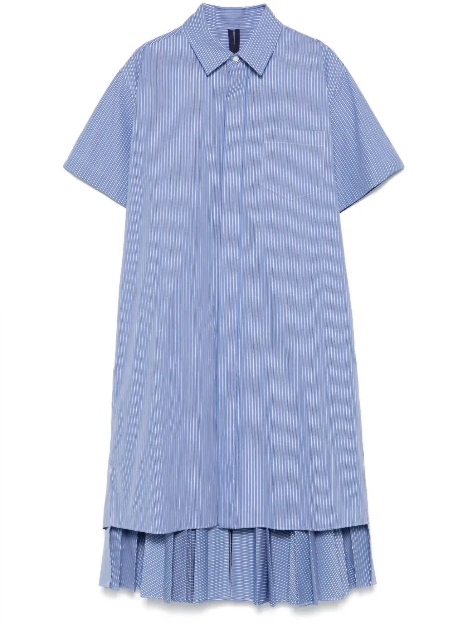 Sacai - Cotton Poplin Stripe Dress