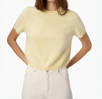 Cami NYC Eugeney Cashmere Top in custard - women's t-shirt