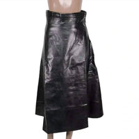 Byrd - Harper Faux Leather Flare Midi Skirt