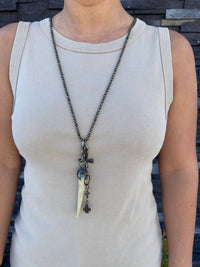 Paula Carvalho Designs - Pyrite Necklace With Horn
