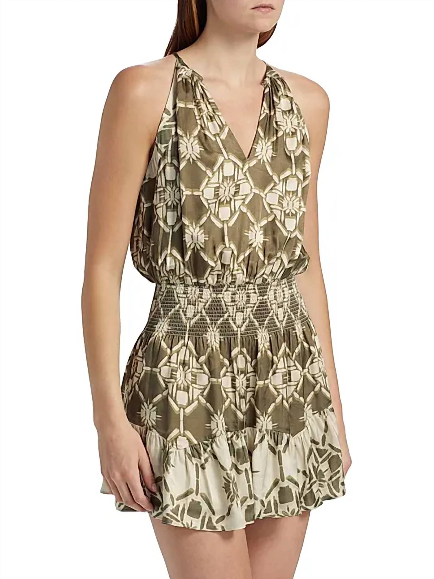 Ramy Brook Isabella Dress in olive tile - women's dress