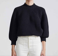 APIECE APART Eco Nueva Merel Sweater in black - women's sweater