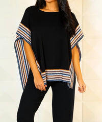 Angel Apparel - Embroidered Poncho Top