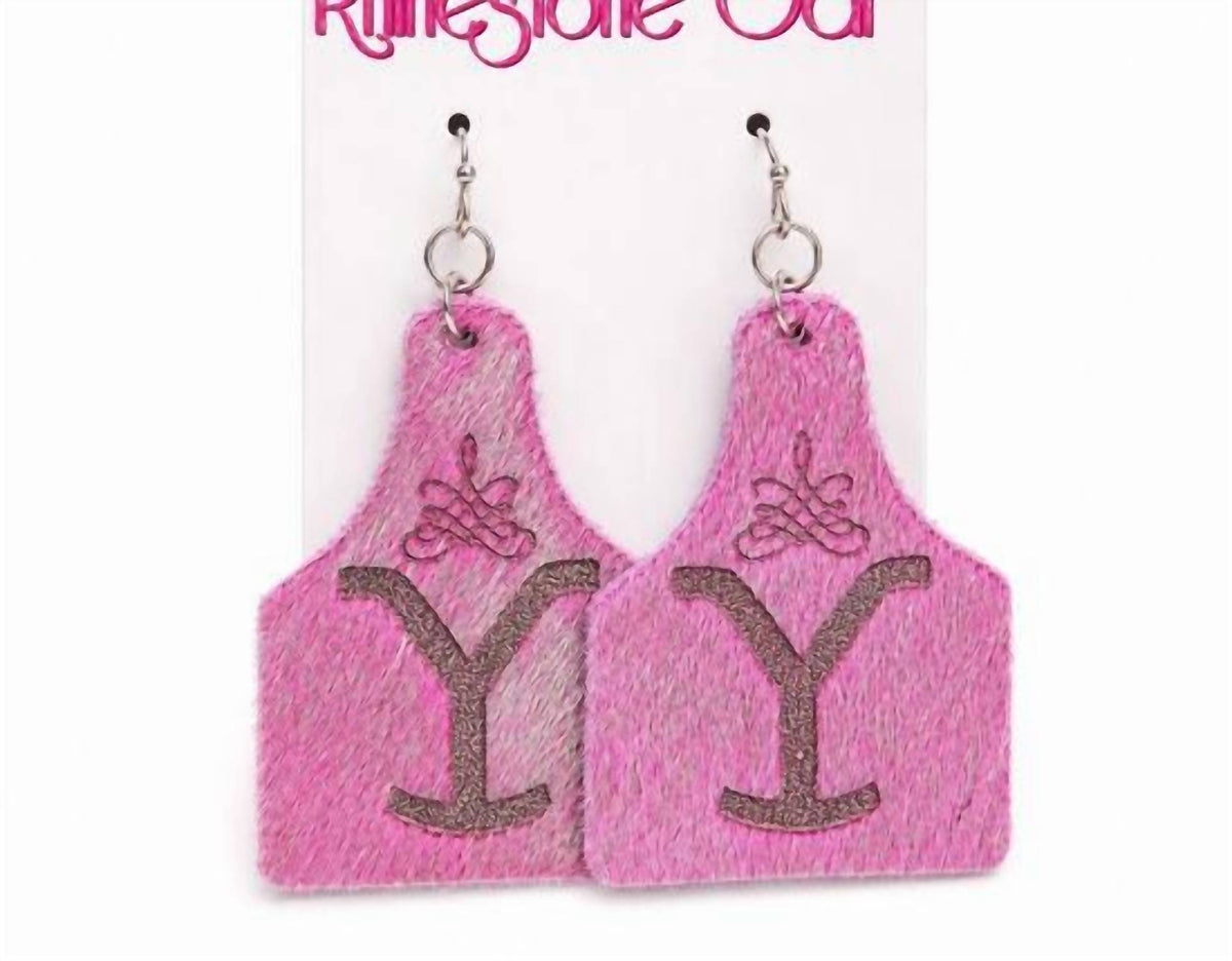 Wholesale Accessory Market - Women's Leather Cowhide Yellowstone Earrings