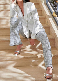 Bianca Sequin Kick Flare Pant