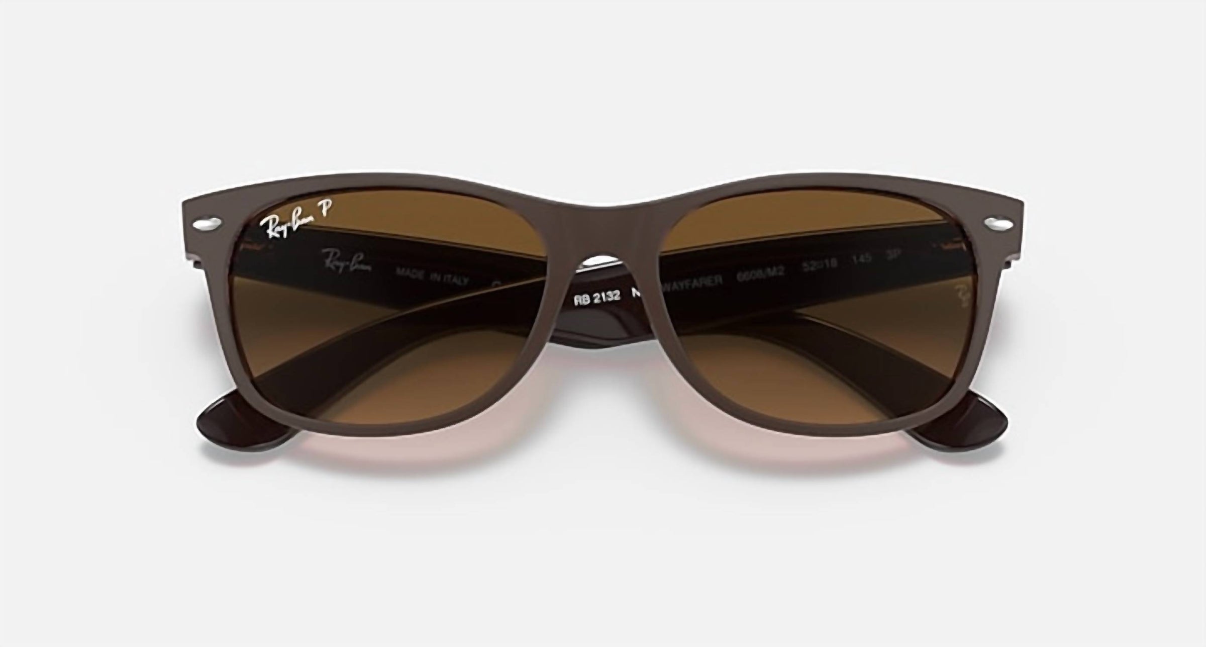 Ray Ban - New Wayfarer Classic Medium Polarized Sunglasses Rb2132 6608m2