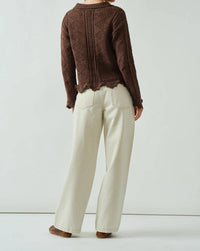 Aaron & Amber - Timeless Open Knit Cardigan