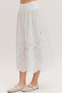 Entro - Women's Embroidered Midi Skirt
