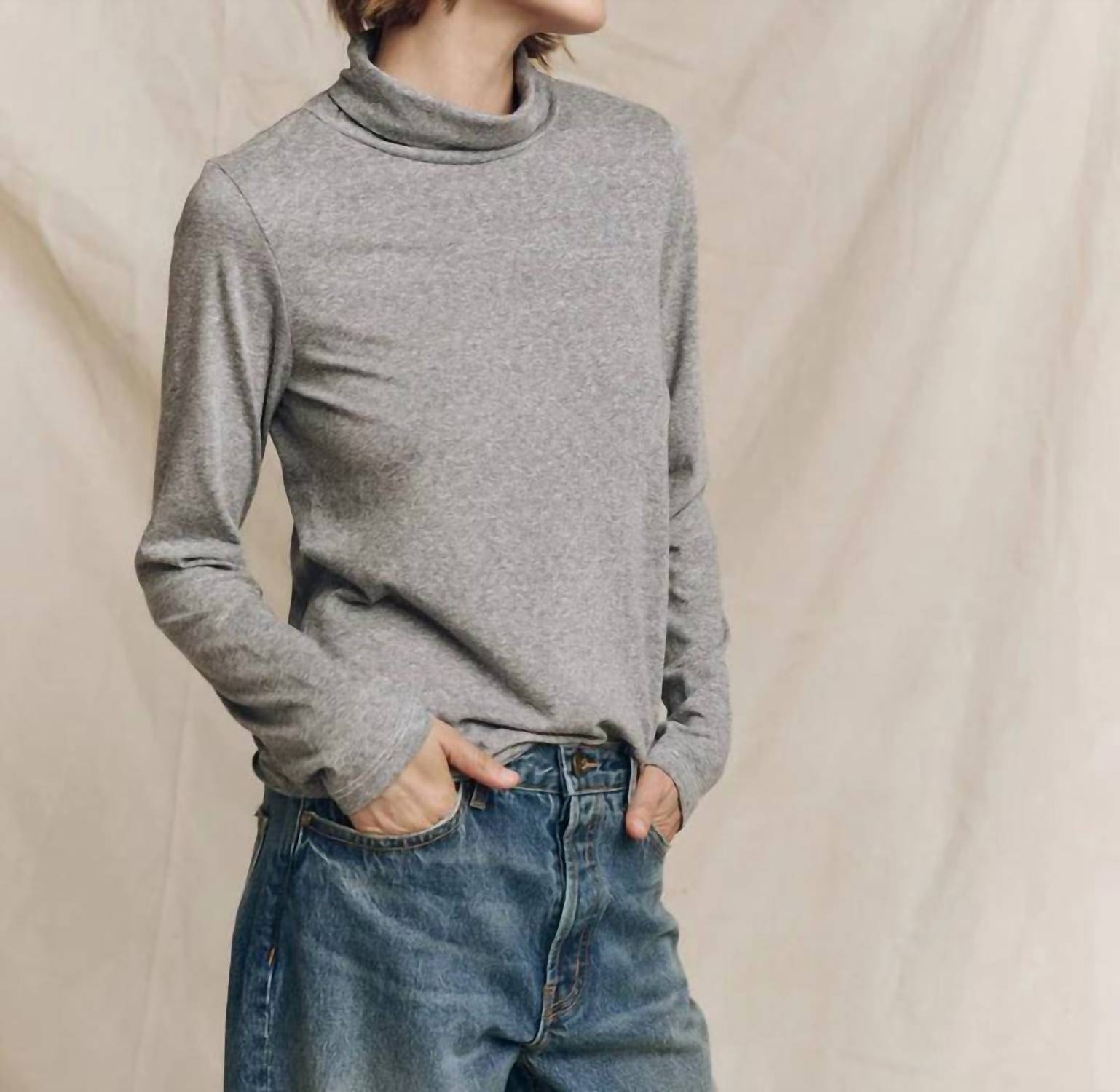 The Great. - Turtleneck Long Sleeve Knit Tee