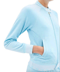 Women's Doo Wop Snap Collar Velour Track Jacket