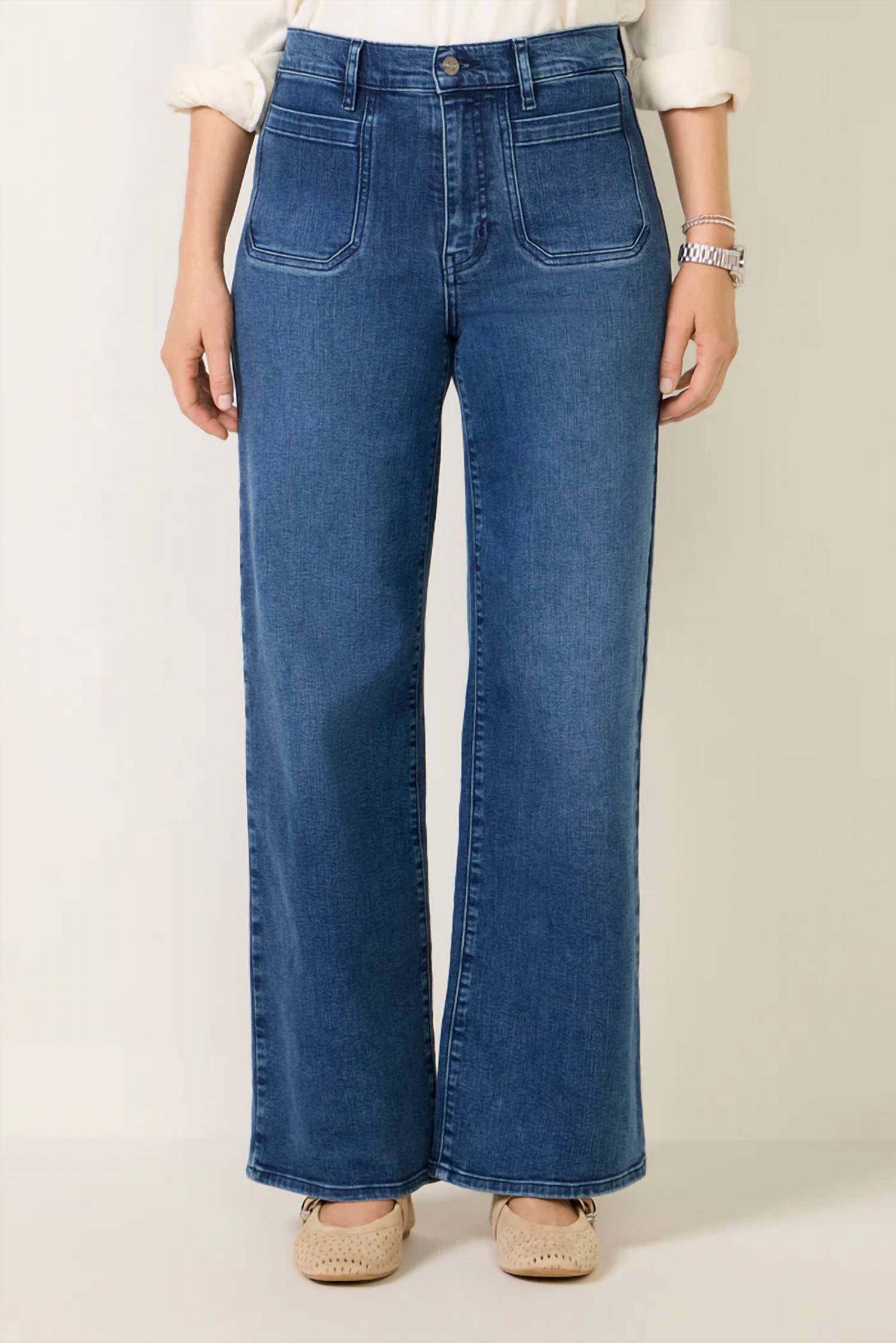 Frame - Le Slim Palazzo Modernist Pocket Jeans
