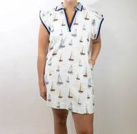 Thml - Come Sail Away Flutter Sleeve Dress