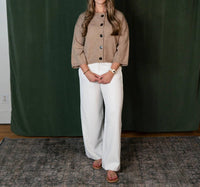Anniewear - Women's Half Sleeve Button Down Knit Cardigan