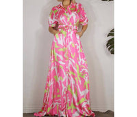 Mulla - Back Open Waistband Shirt Maxi Dress