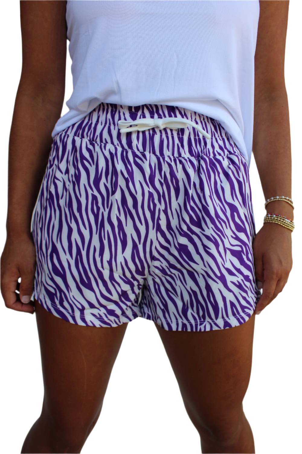 Meripex Apparel - Crazy For Tigers High Waistband Gameday Shorts