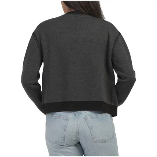 Theory - Blanket Stitch Merino Wool Cardigan