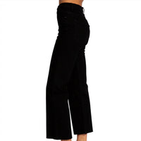 ASKK NY Women's Slim Crop Wide Leg Jean in black resin - women's pants - alternate view