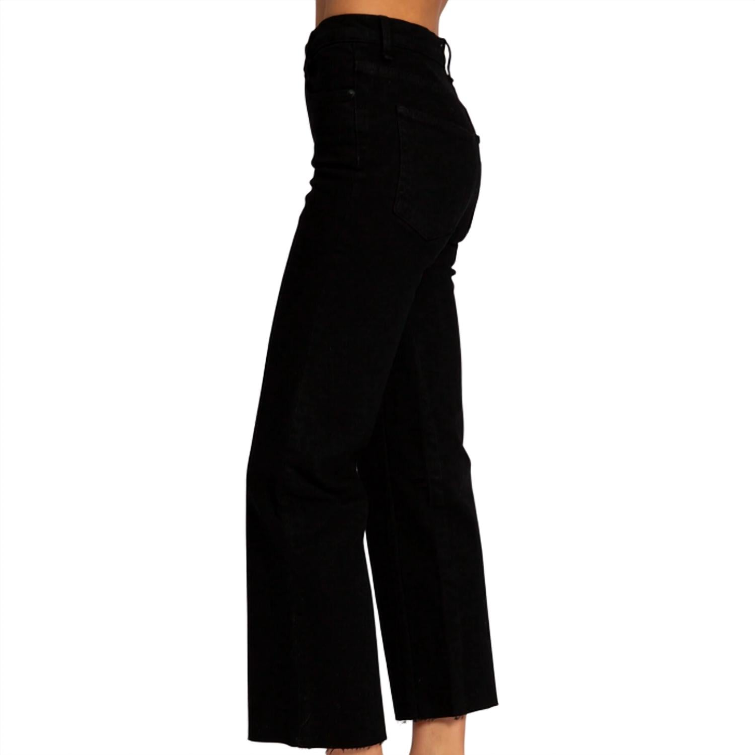 ASKK NY Women's Slim Crop Wide Leg Jean in black resin - women's pants - alternate view