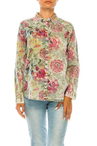 Magazine Clothing - Floral Printed Button-Down Shirt