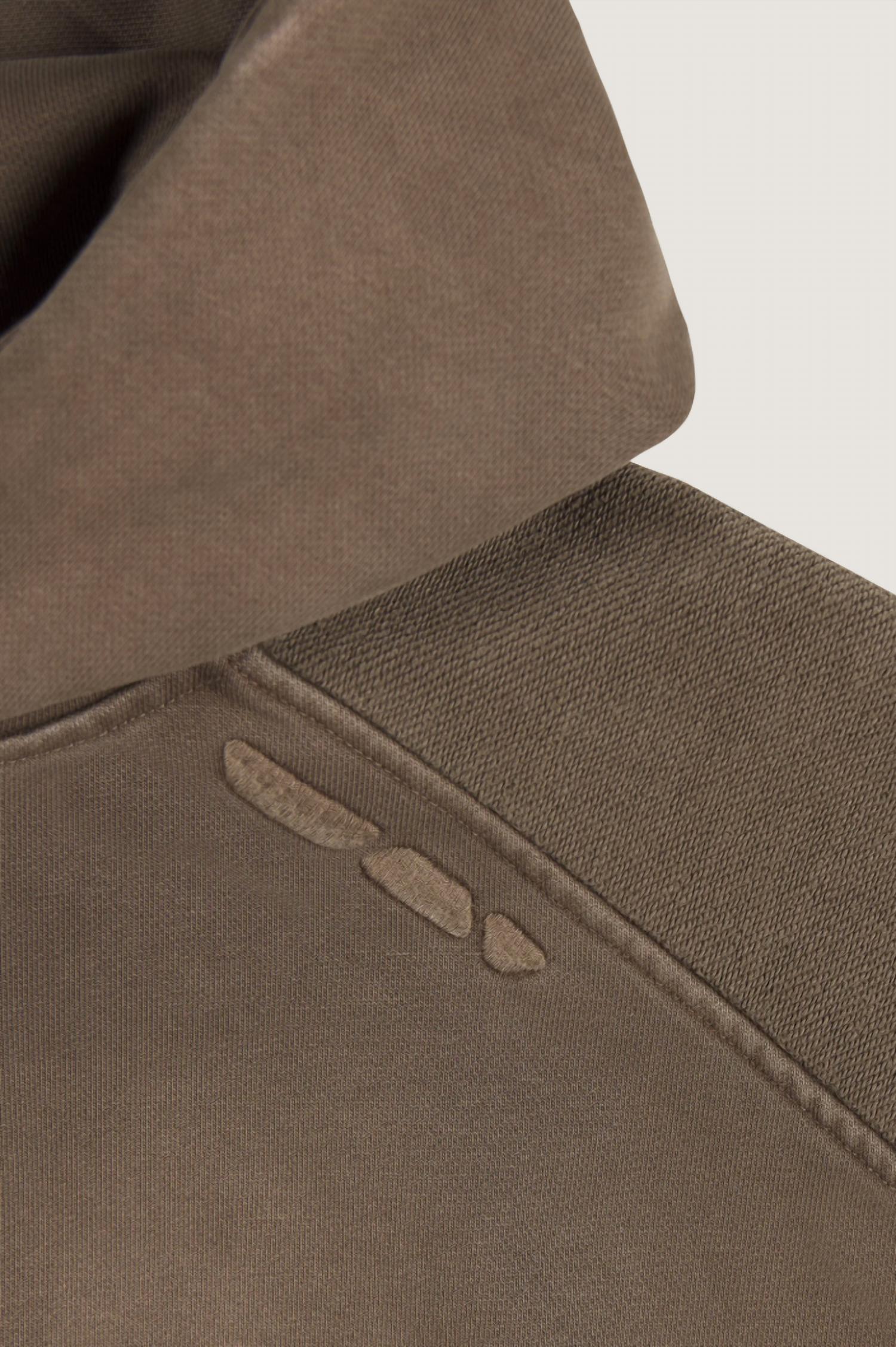 Trendt Vision Pullover Hoodie in mud - men's shirt - alternate view