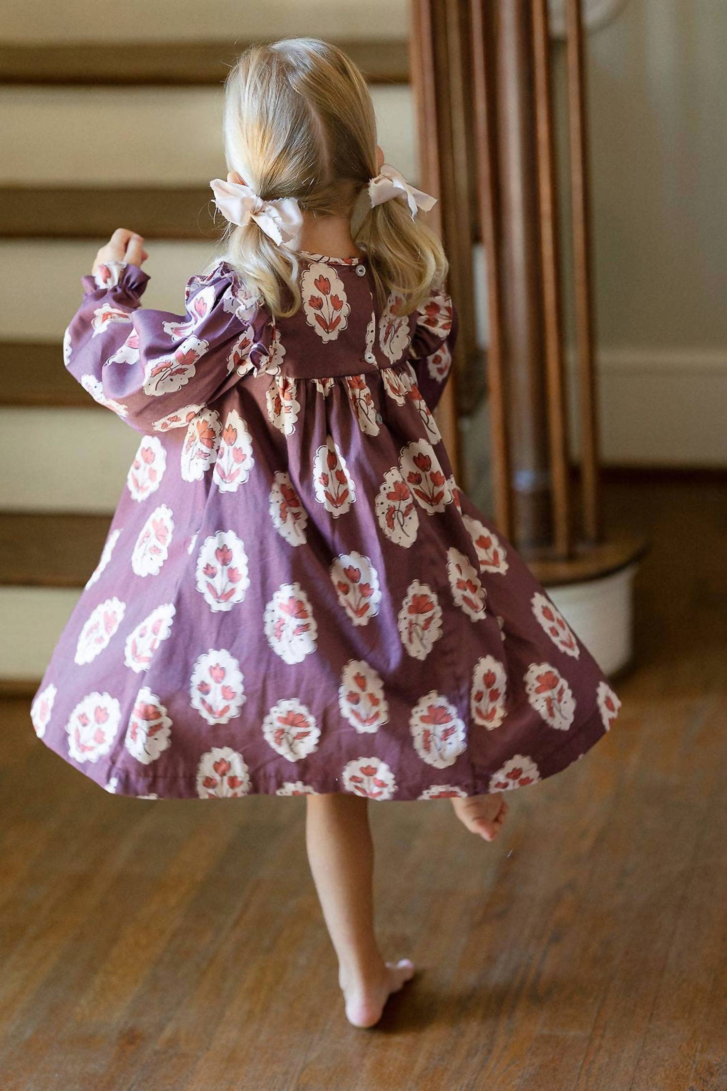 Sun House Children'S - Britta Floral Ruffled Dress