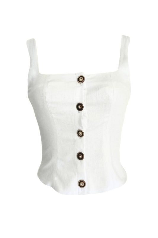 Soah - Women's Elise Linen Blend Vest Top